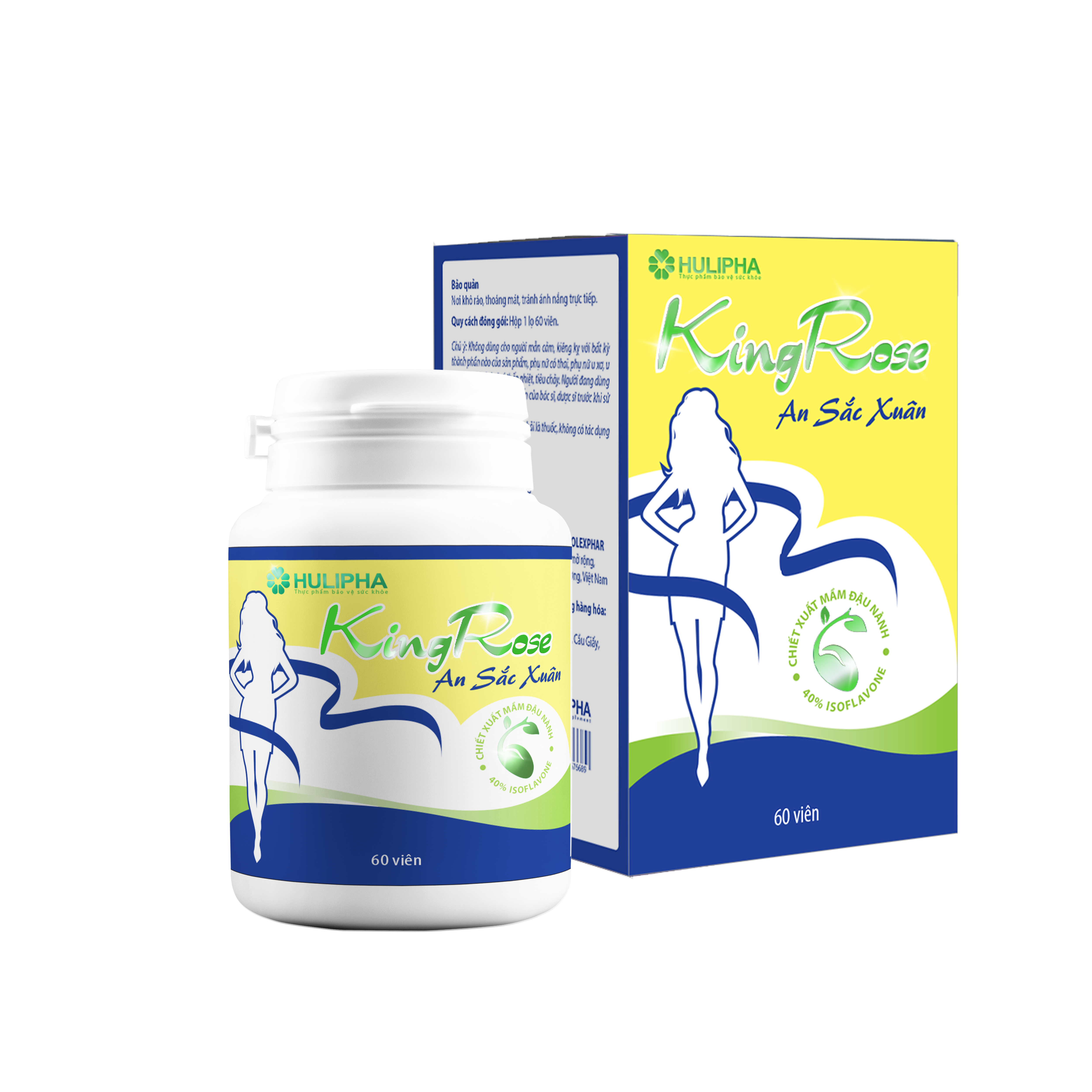 Kingrose An Sắc Xuân. Hộp 1 Lọ 60 Viên.