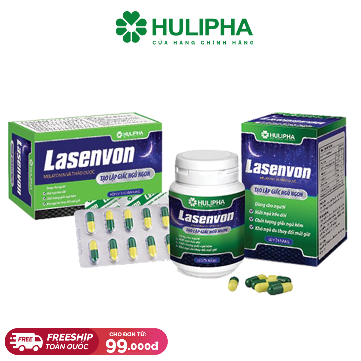 Lasenvon Hộp 6 Vỉ X 10 Viên.