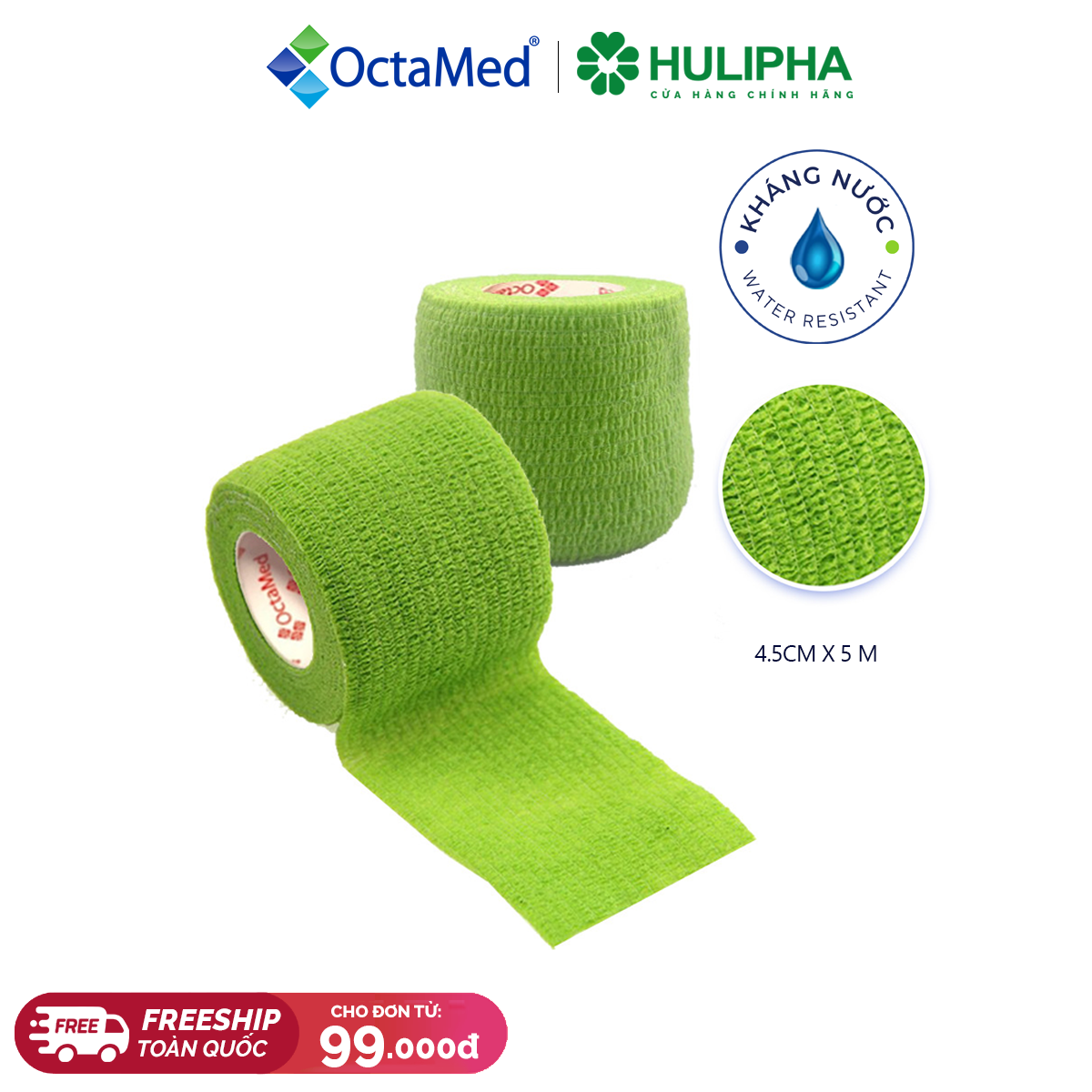 Băng Thun Tự Dính Octacare. Gói 1 Cuộn.